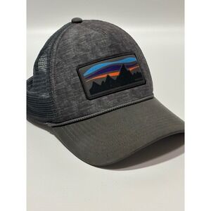 Patagonia Fitz Roy Interstate Trucker Hat Grey Mesh Snapback Outdoor Cap